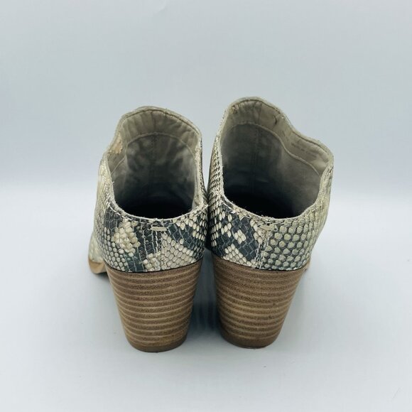 Dolce Vita Women's Shoes Size 7.5 Snake Print Leather Slip-On Boot Booties Mules - Picture 7 of 13